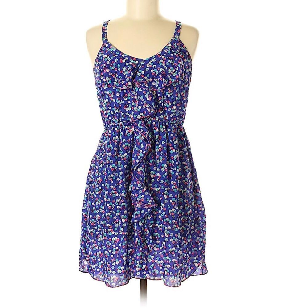 Rebecca Taylor Must Have Dress silk blue floral sz 12 100% silk NEW with TAGS